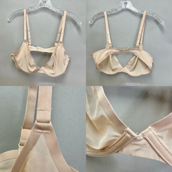 CUUP The Plunge Mesh Underwire Bra Size 36B in Taupe - Picture 14 of 16